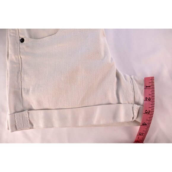 J.Crew by Stretch Denim Shorts ‎  Spandex Blend Off-White Color Size 4 - Picture 11 of 12